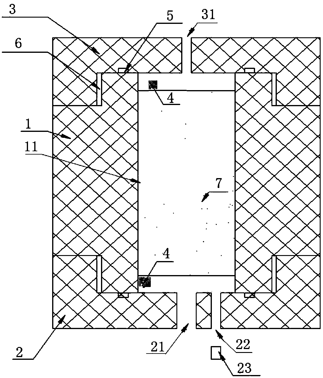 Permeameter for metering unsaturated coefficient of permeability of high-compacted bentonite and metering system