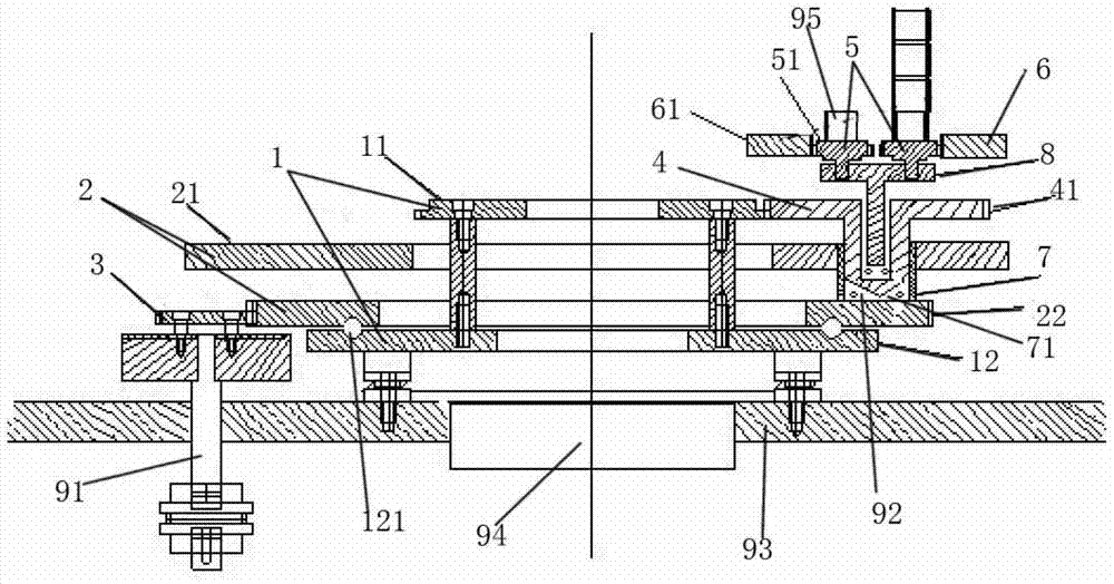 Three-axis turntable device in the vacuum coating chamber