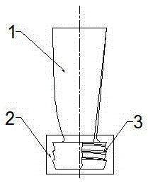 Multifunctional integration measuring tool of blade on the basis of two ejector pins