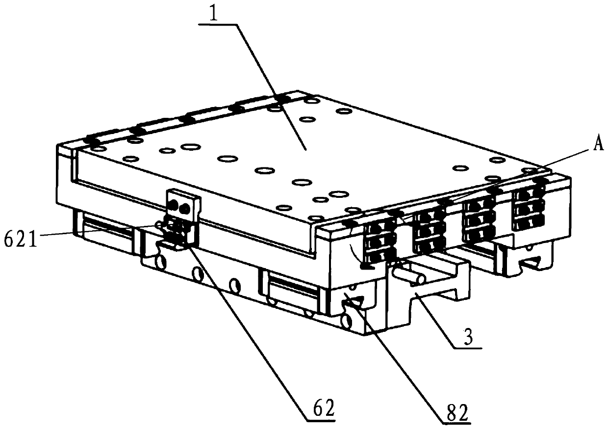 Easy-to-maintain rigid-flexible coupling platform structure and multi-degree-of-freedom motion platform composed of same