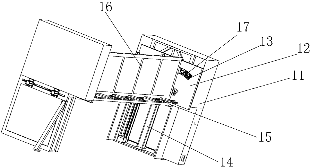 Integrated machine for cutting and chamfering flow collection pipe