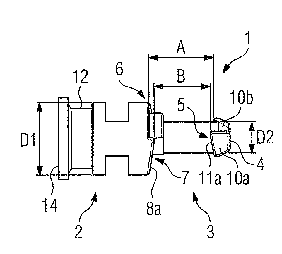 Fixing element and apparatus for accommodating a fixing element