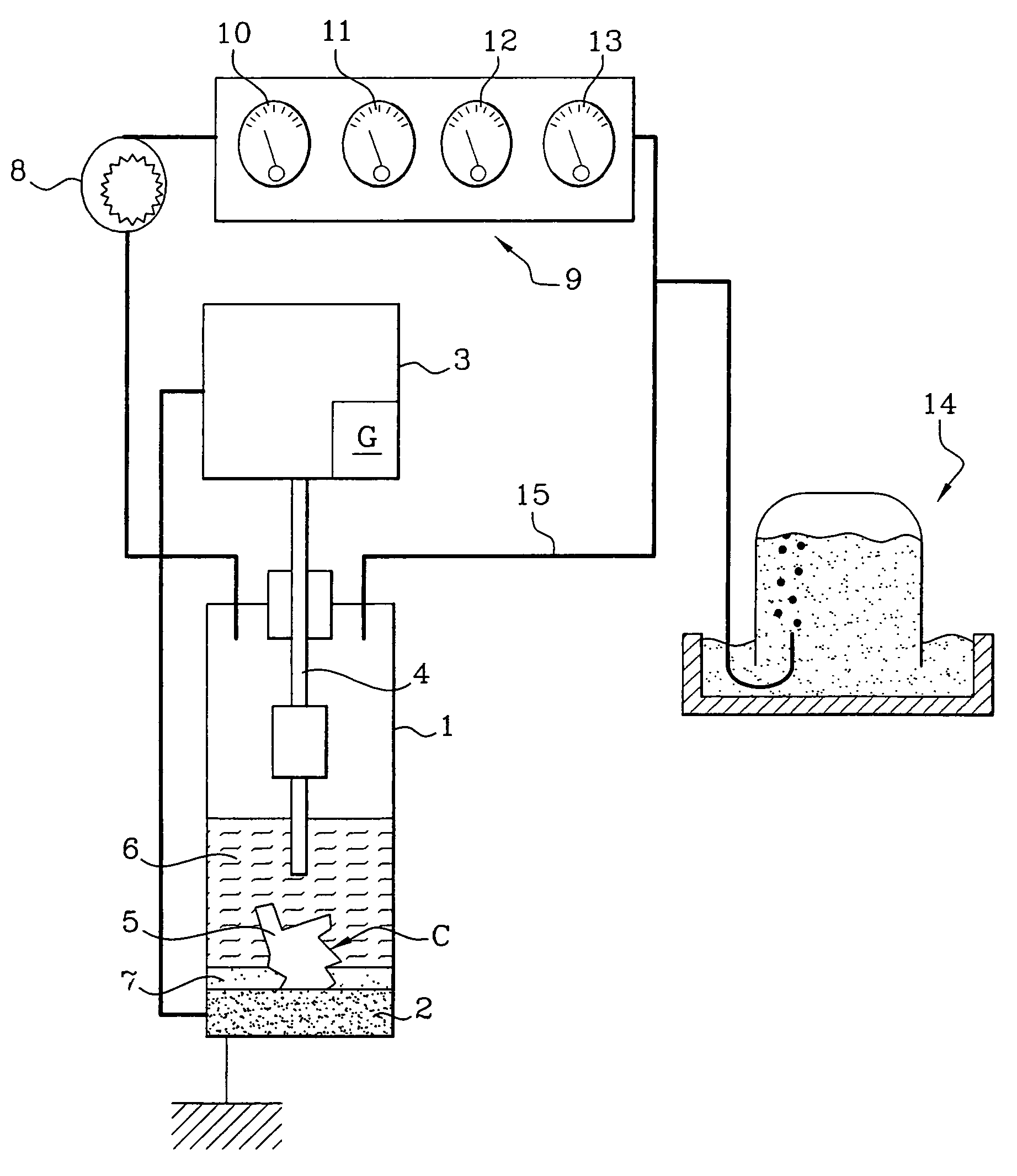 Method for destroying a nuclear graphite by gasification in aqueous medium