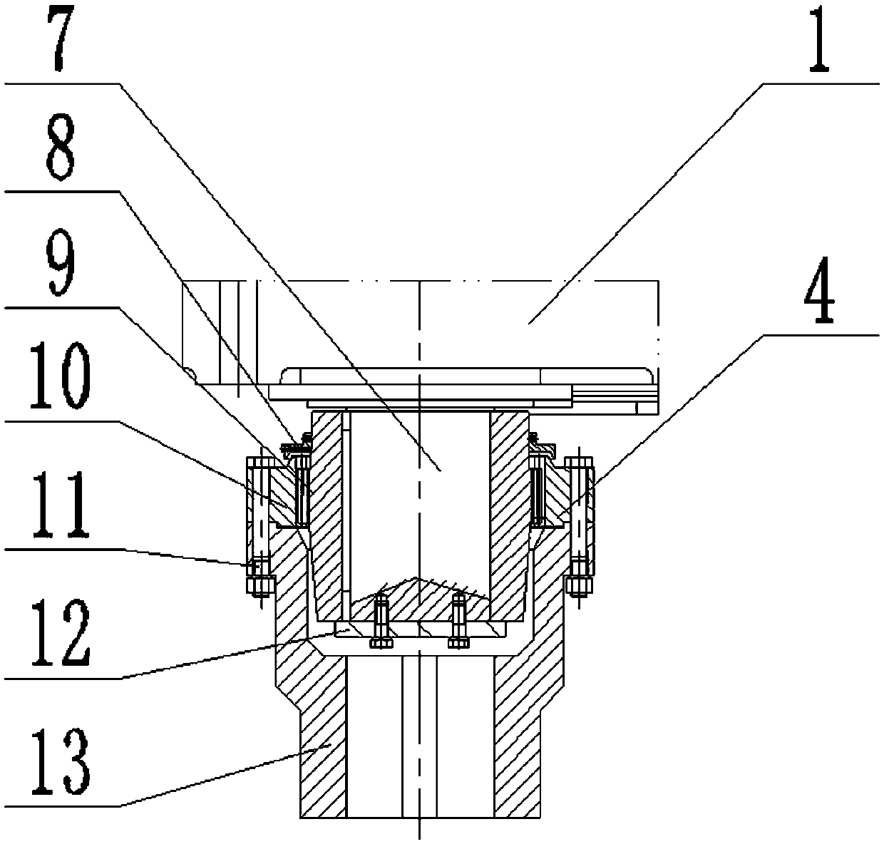 Drum-shaped self-aligning coupling-type inverted umbrella aerator