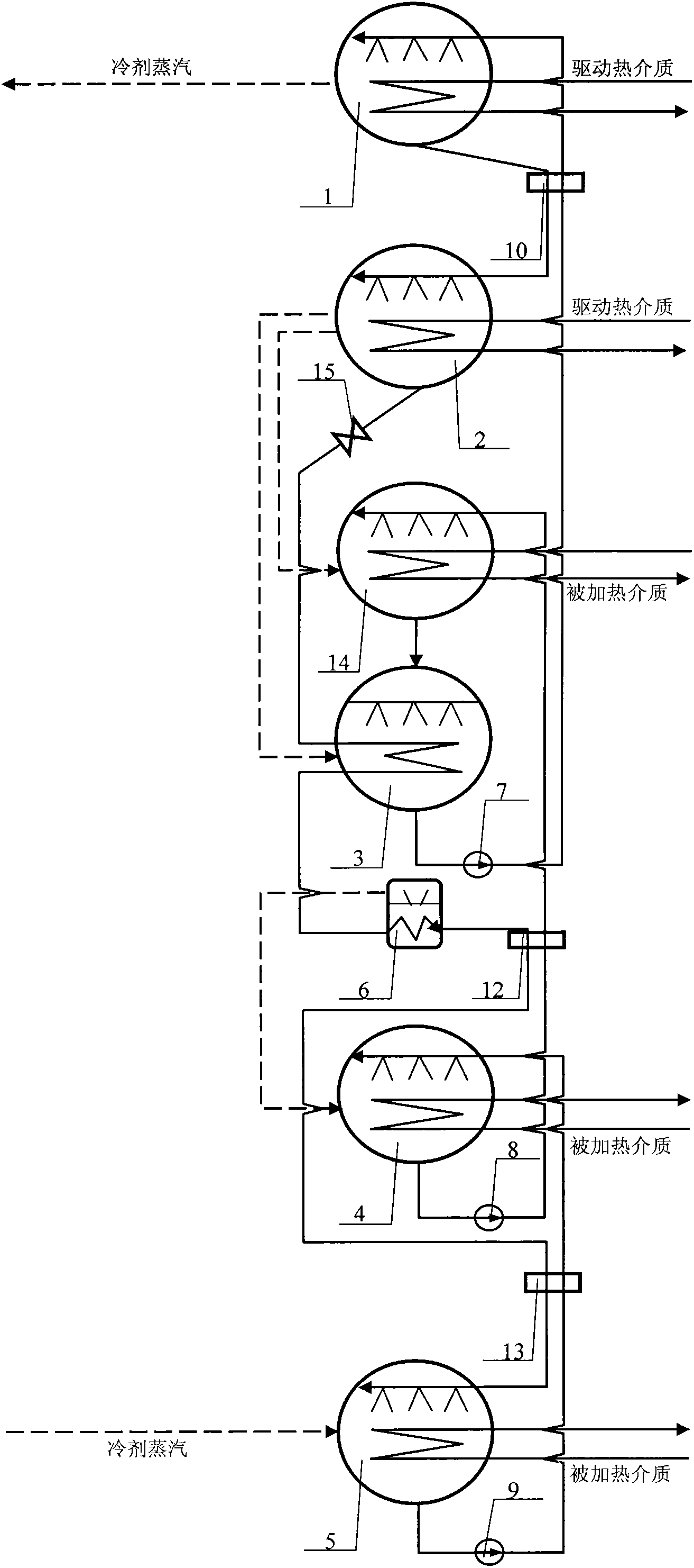 Double-effect regenerative absorption-generation system and regenerative first class absorption heat pump