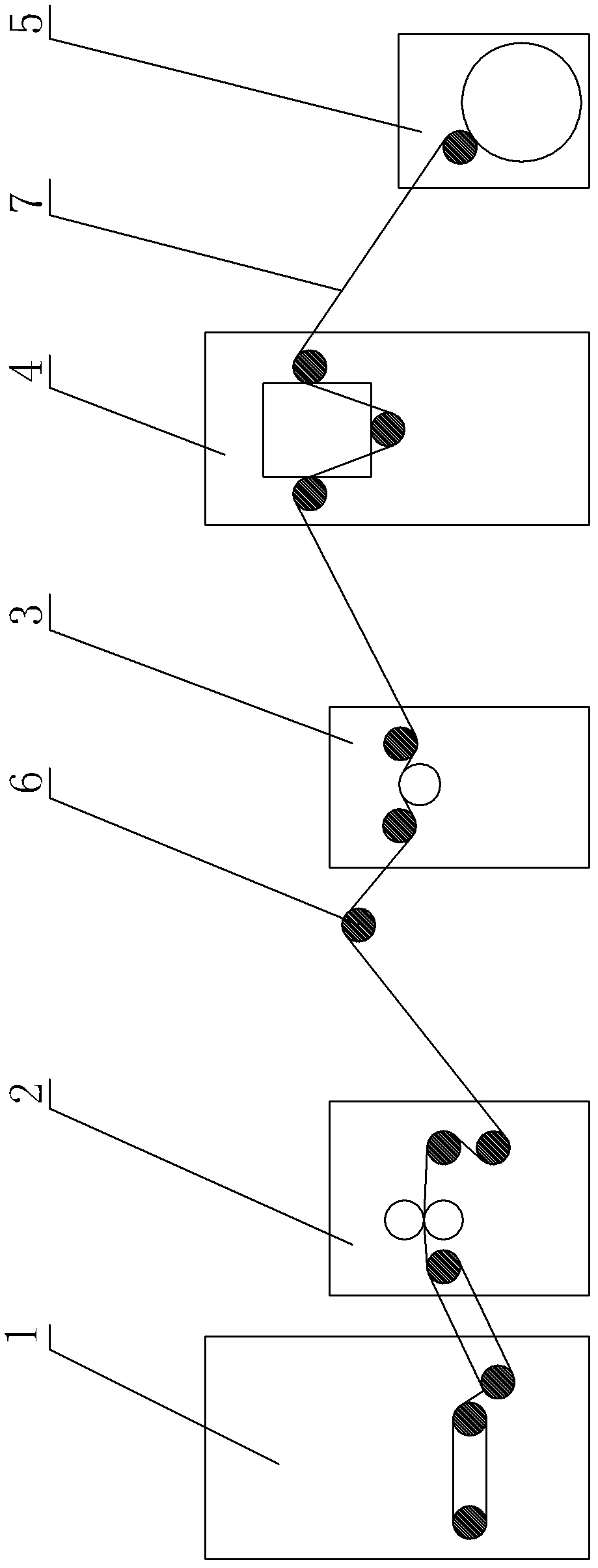 Non-woven online treating device