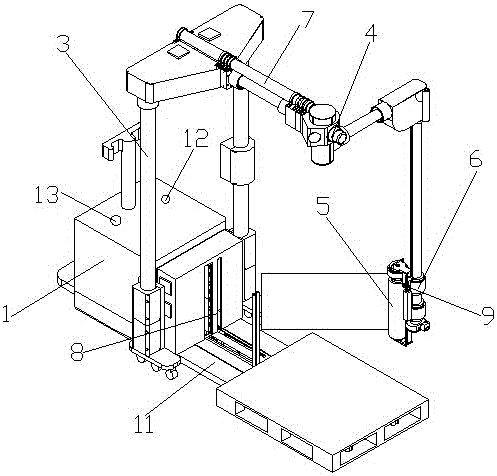 Movable type thin film packaging robot