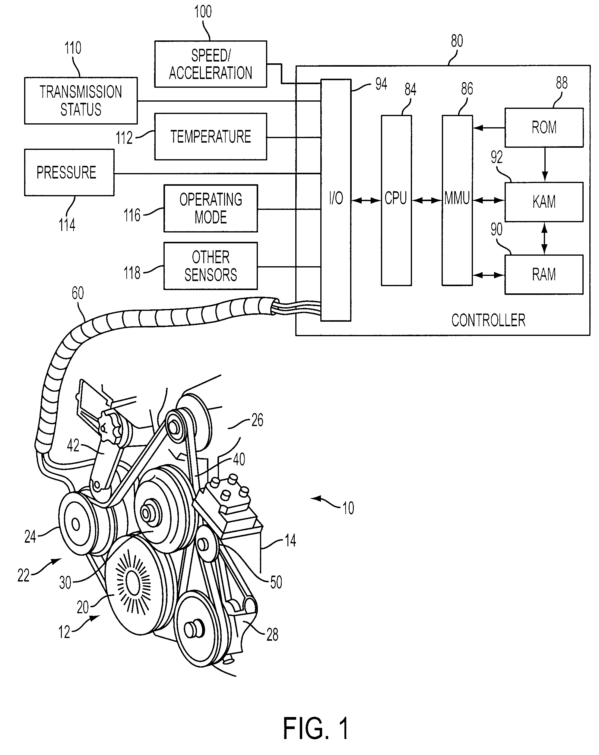 Electromagnetic coupling device for engine accessories