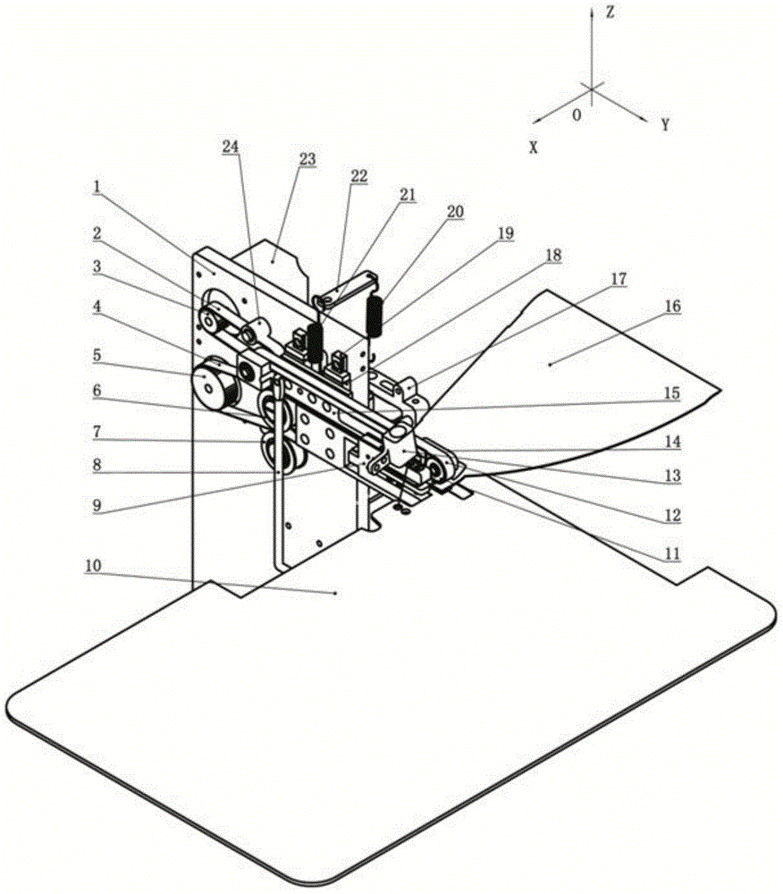 Cloth automatic edge aligning device of sewing machine