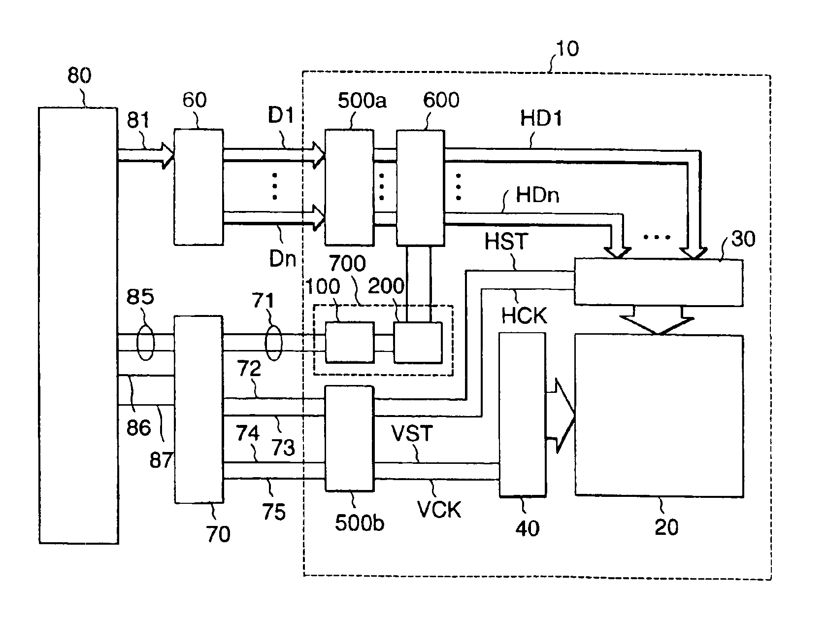 Liquid crystal display apparatus having level conversion circuit