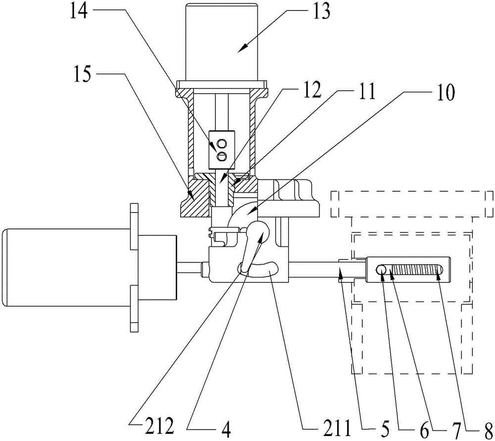 Actuating mechanism for electron speed regulator