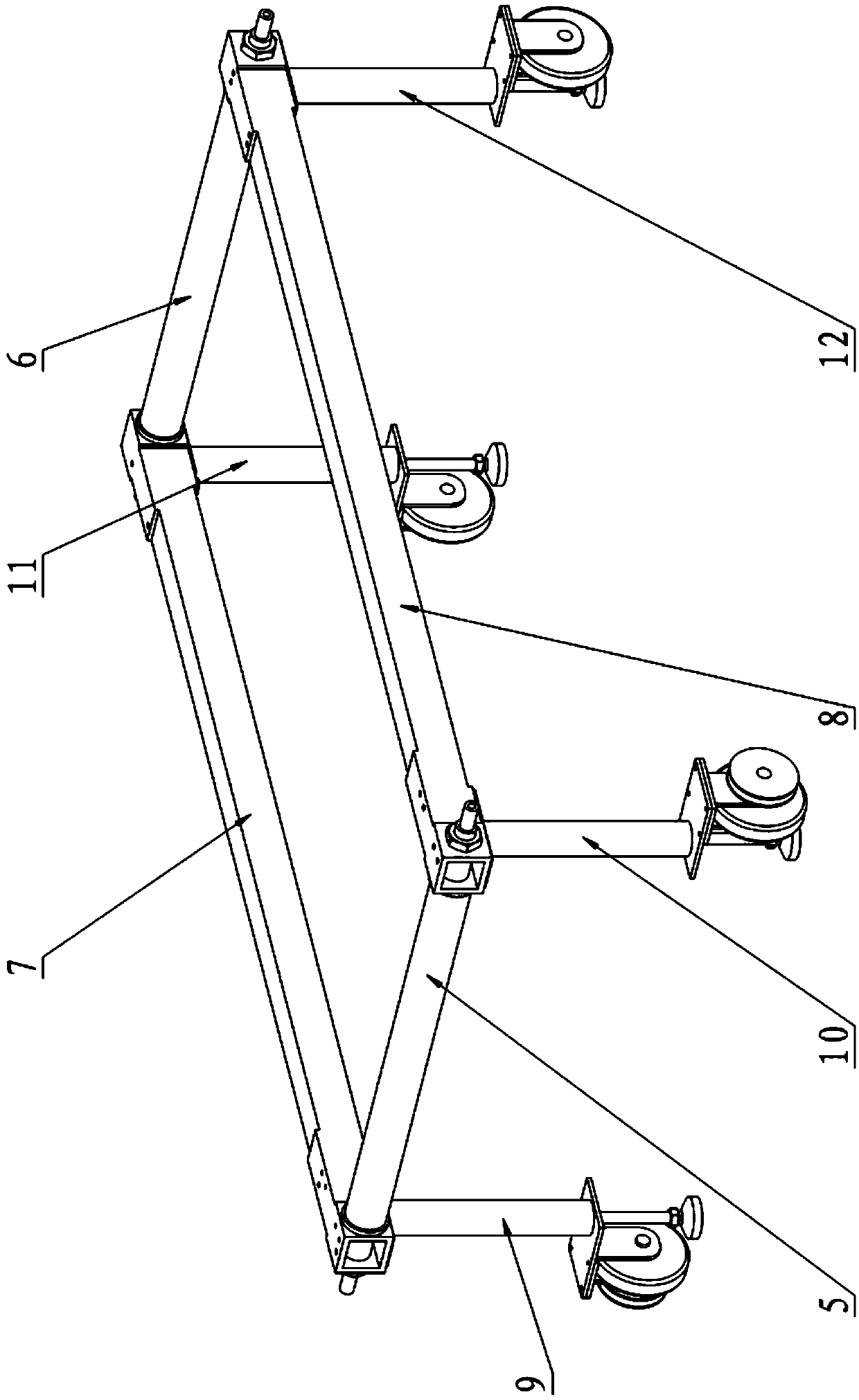 Four-wheel aligner calibrating device based on belt drive