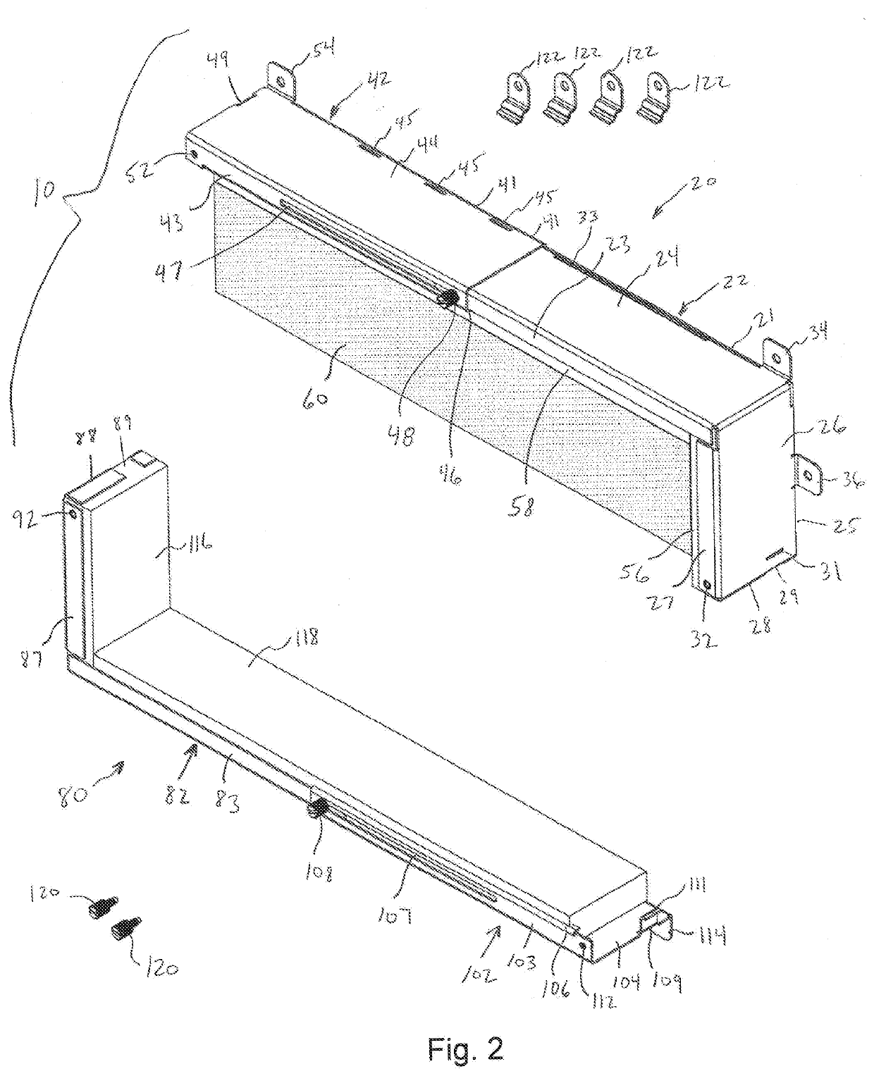 Cable tray firestop device