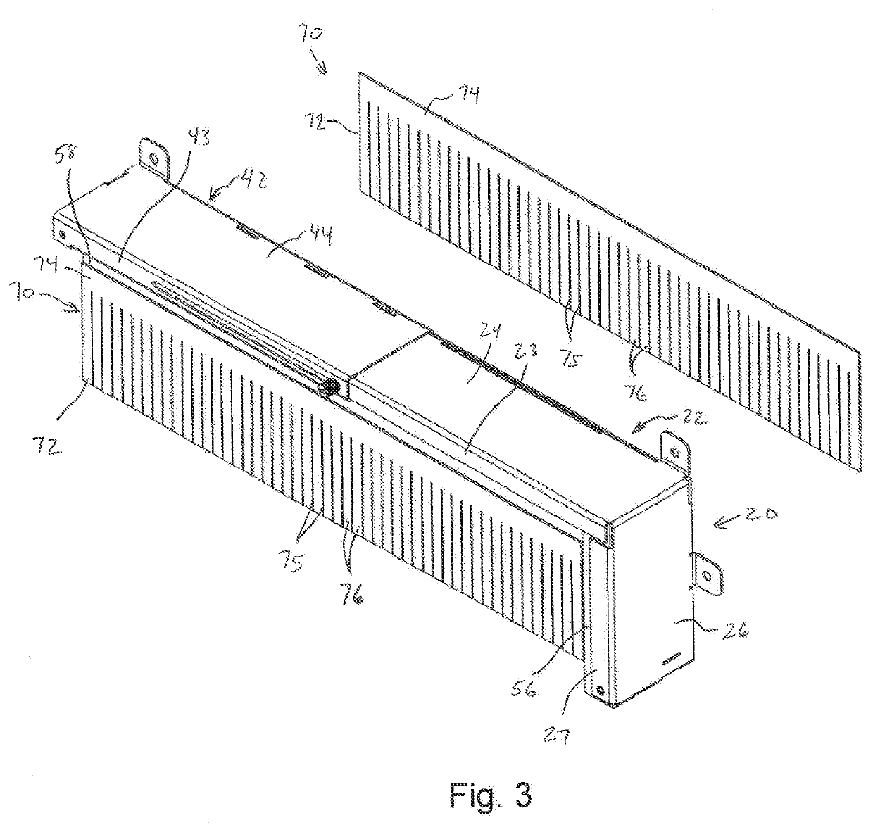 Cable tray firestop device