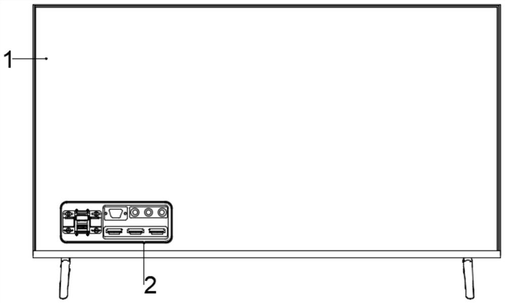 Combined connecting device for television function setting