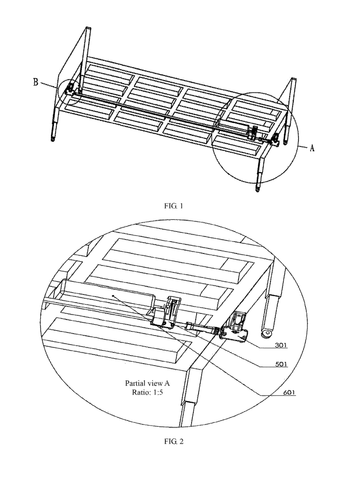 Medical rehabilitation bed