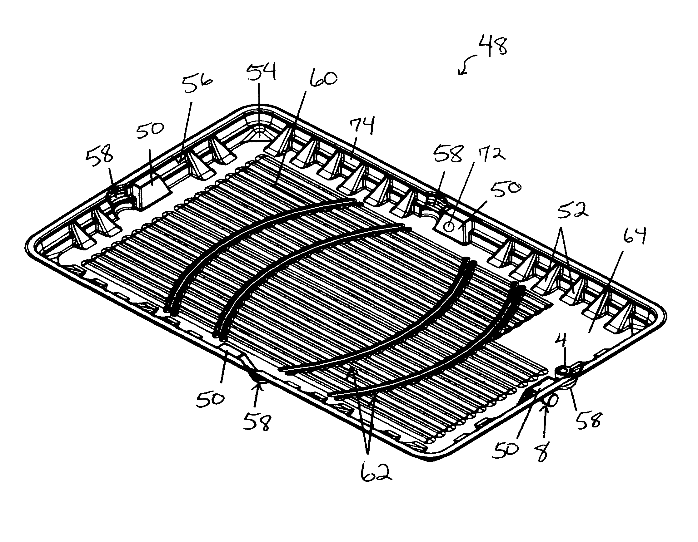 One-piece float switch housing and drain line assembly with condensate collection pan