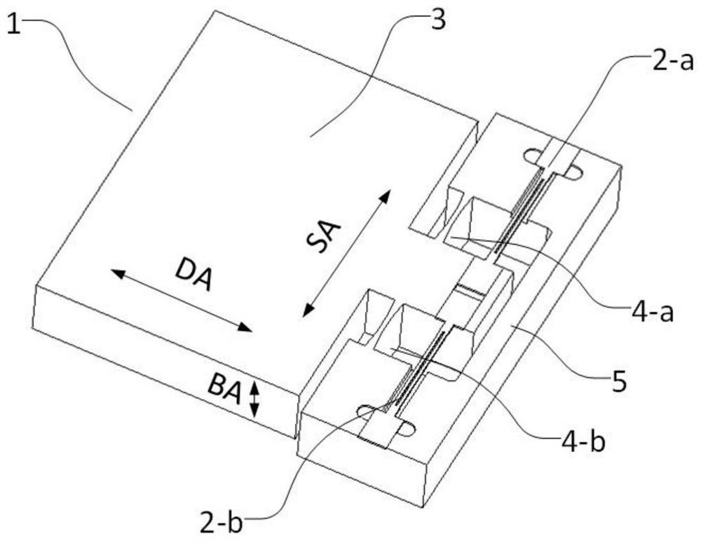 A metal-based integrated resonant accelerometer mounted on the same plane