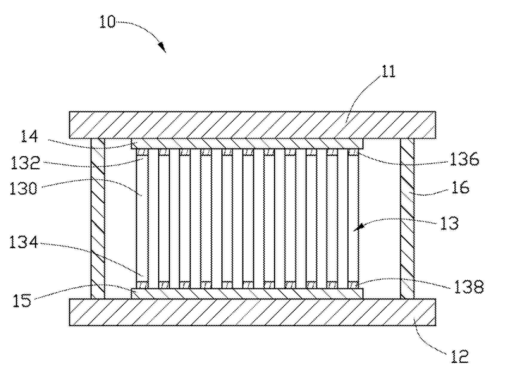 Carbon nanotube array sensor