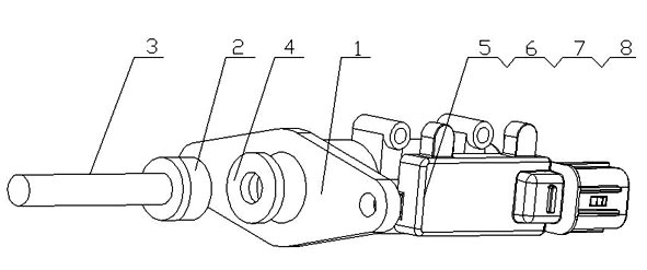 Clutch master cylinder capable of outputting displacement signal