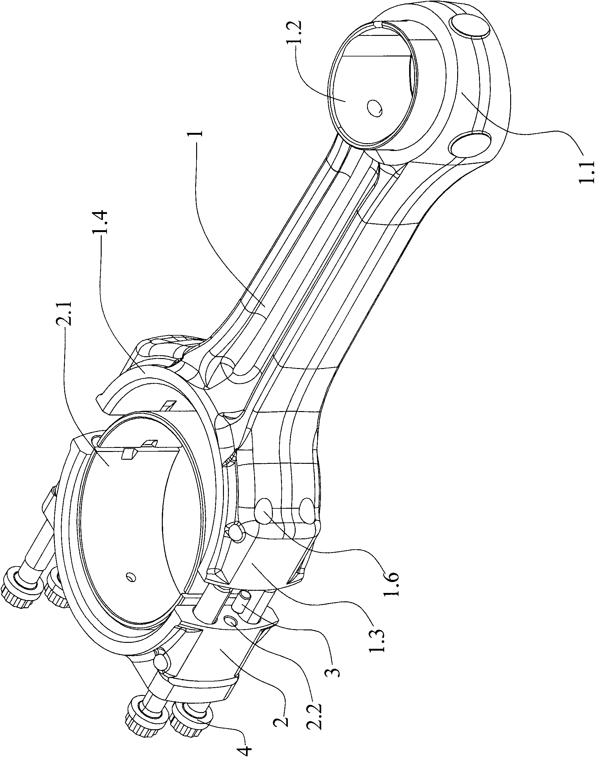 Connecting rod structure for engines