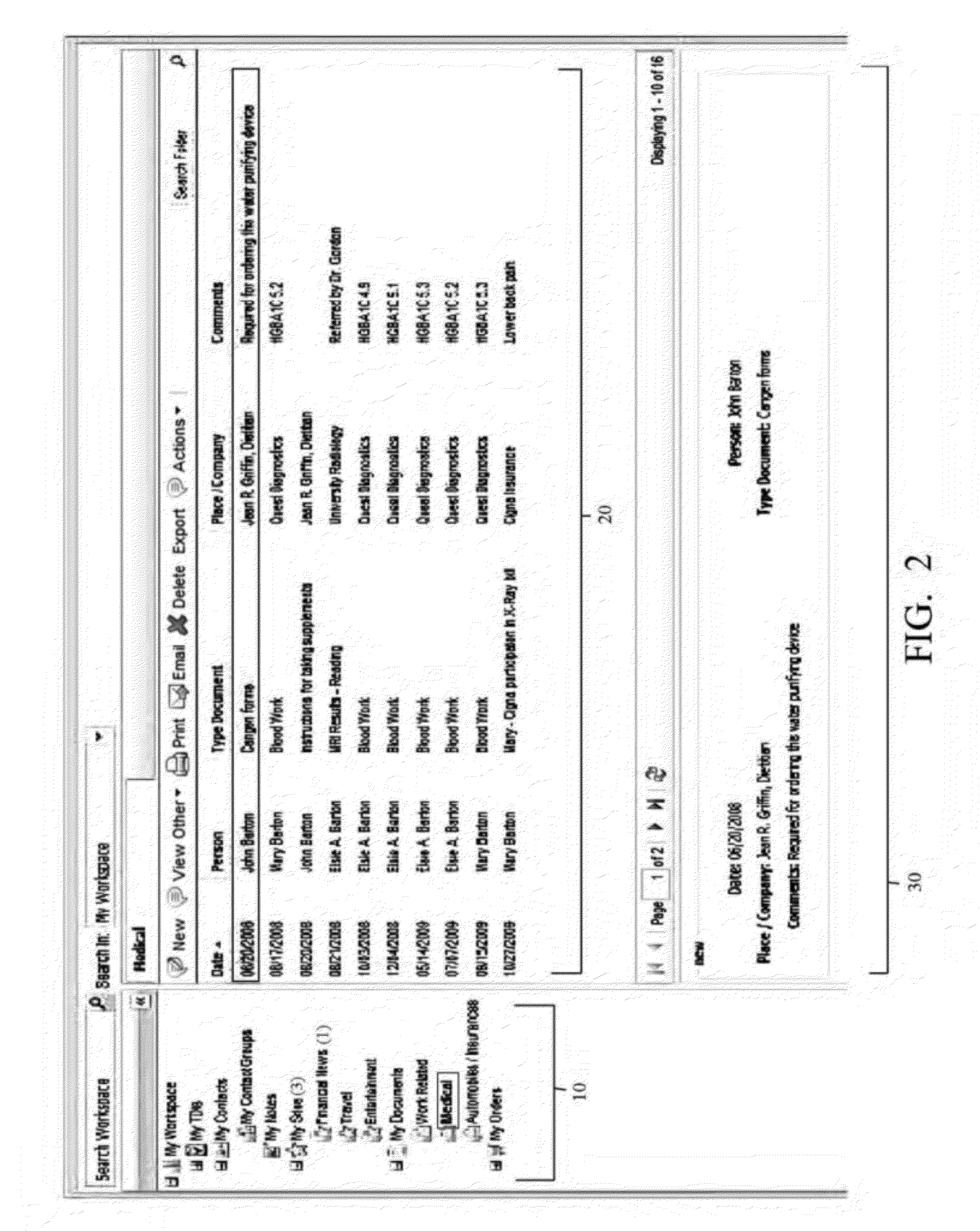 Integrated web-based workspace with curated tree-structure database schema