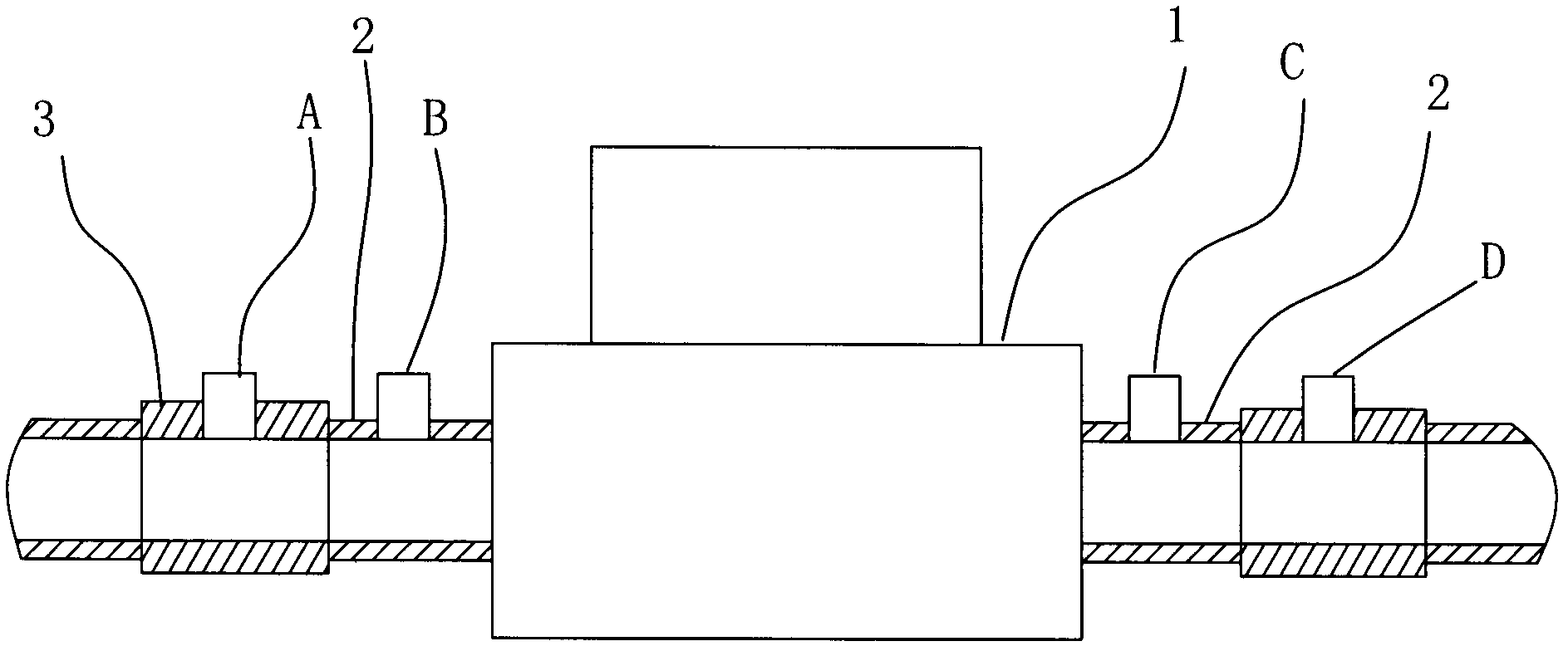 On-line automatic detection device for pipe network leakage