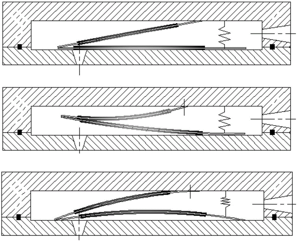 Valveless piezoelectric pump for double-cantilever oscillator