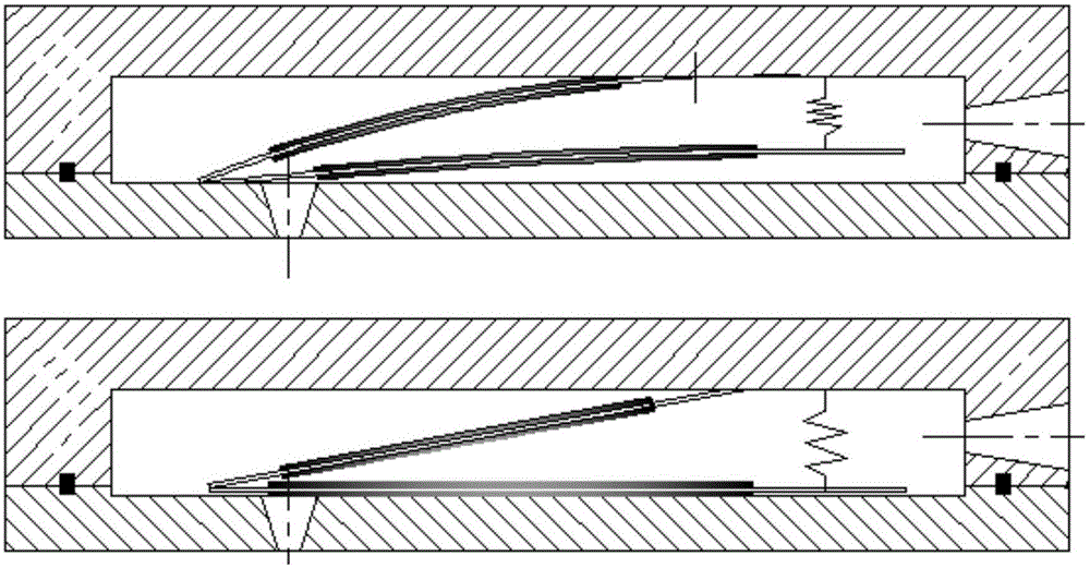 Valveless piezoelectric pump for double-cantilever oscillator