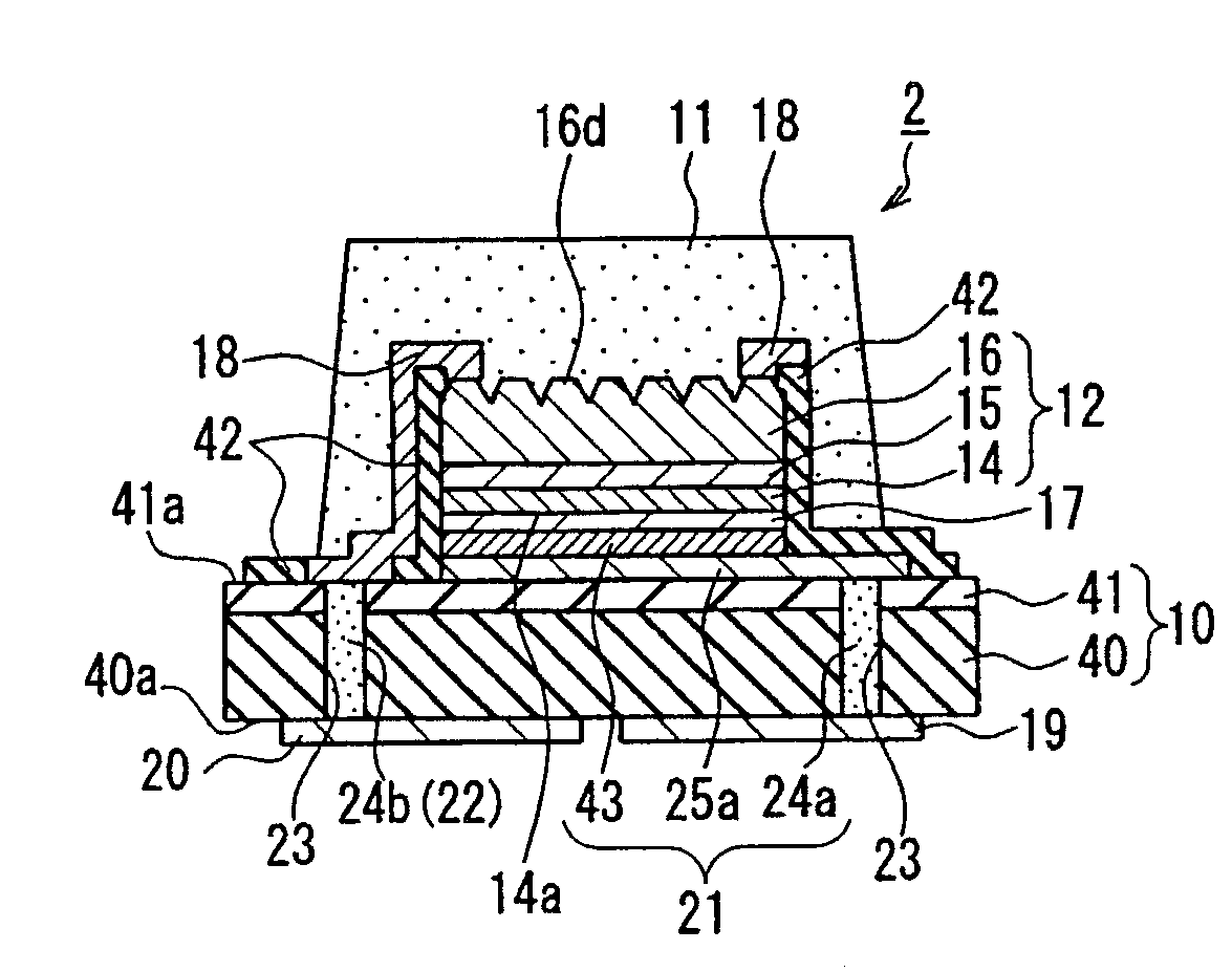 Semiconductor light-emitting device, lighting module, lighting device and method for manufacturing semiconductor light-emitting device