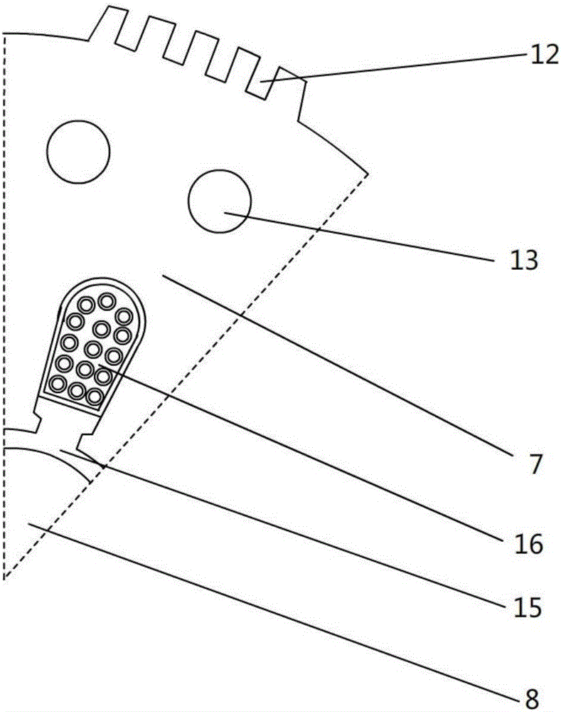 Magnetic-levitation motor pure air-cooling heat dissipation structure with two impellers