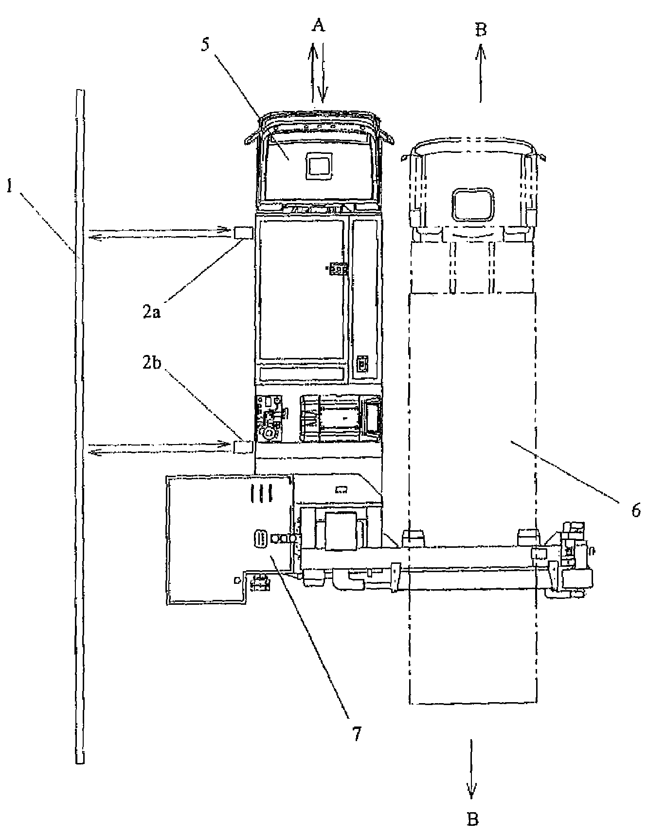 Direction correcting apparatus, method thereof and movable radiation inspecting system