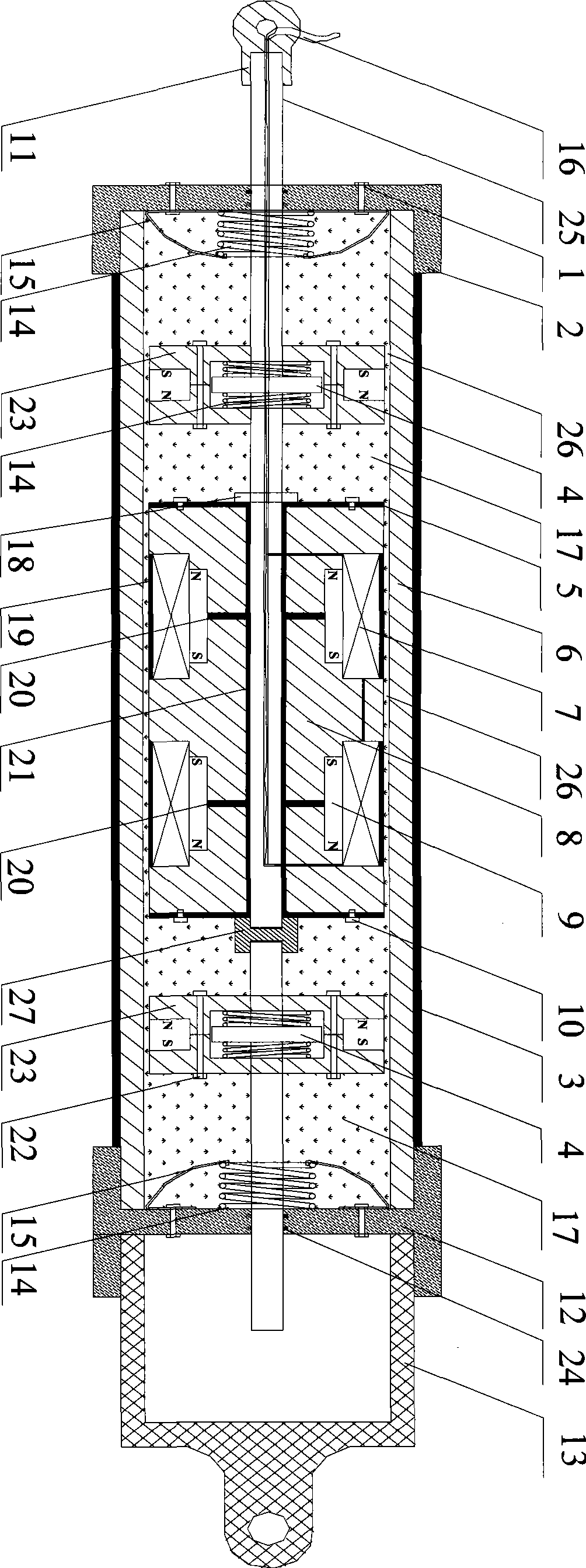 High-energy consumption self-decoupling magnetorheological damper