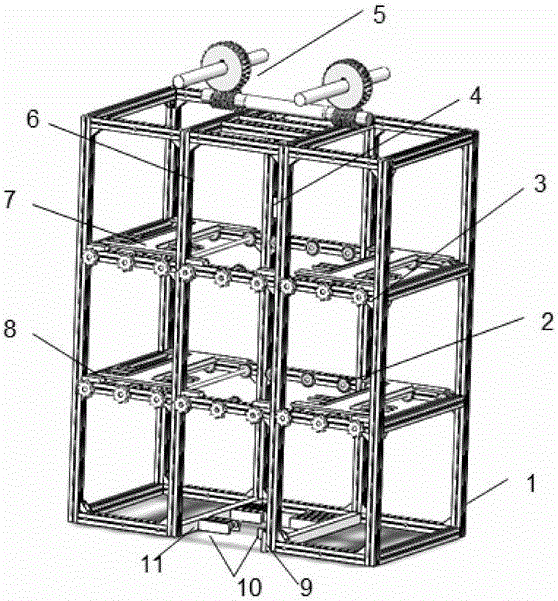 Fork-comb bearing small three-dimensional intelligent parking garage