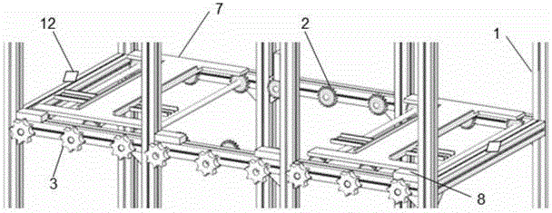 Fork-comb bearing small three-dimensional intelligent parking garage