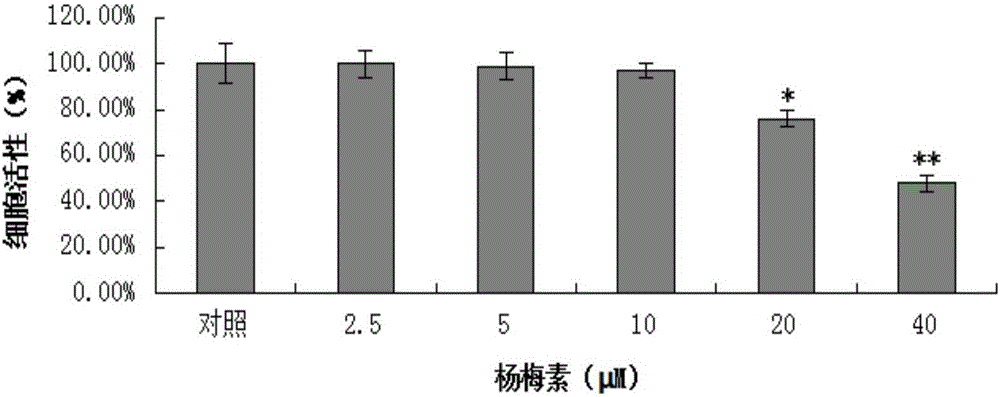 Myricetin extract, medicine composition containing myricetin extract and purposes thereof