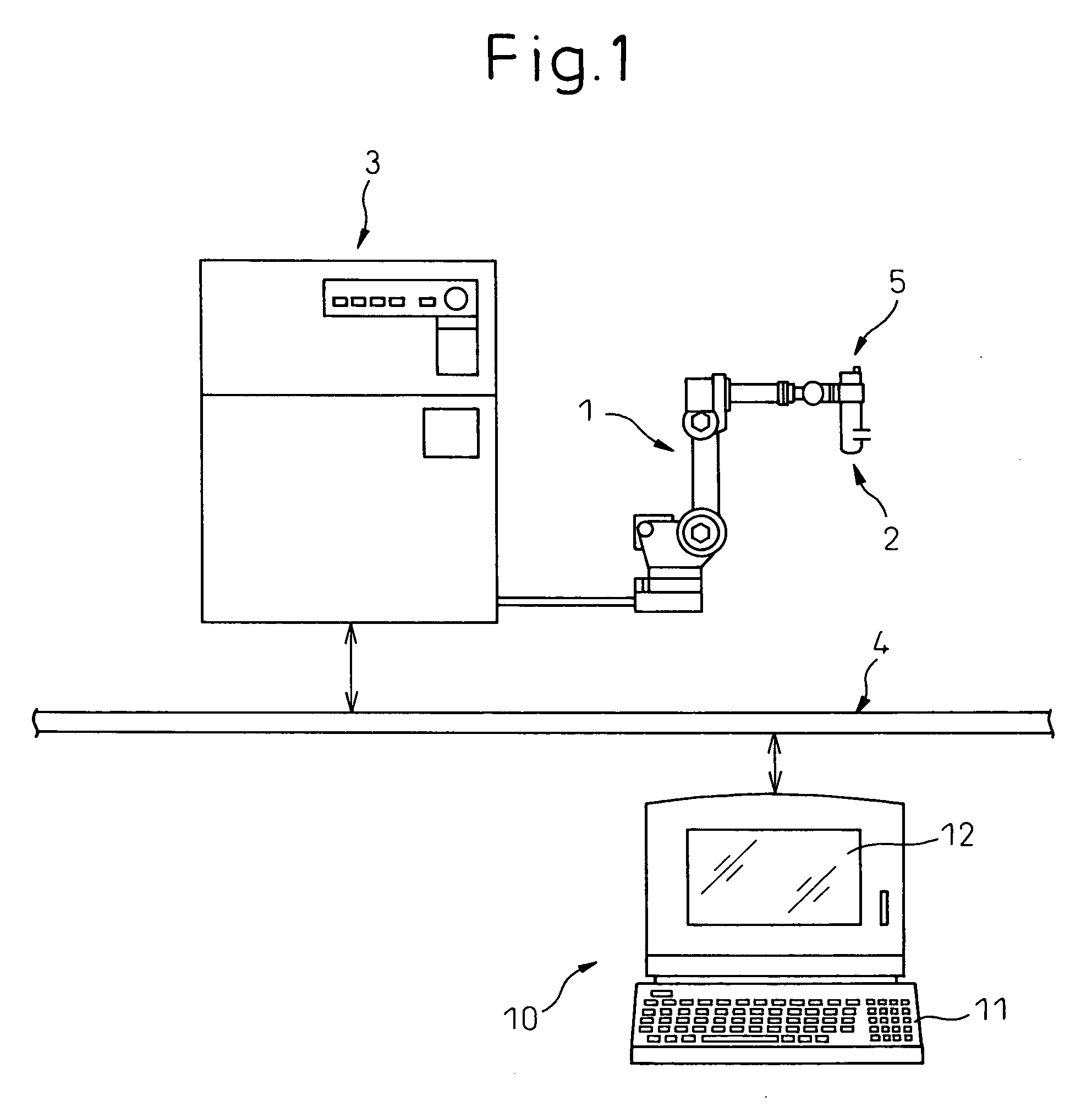 Programming device for returning robot to waiting position