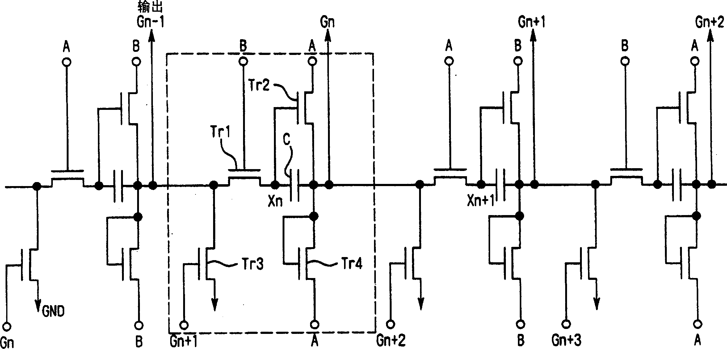 Shift register device and display device