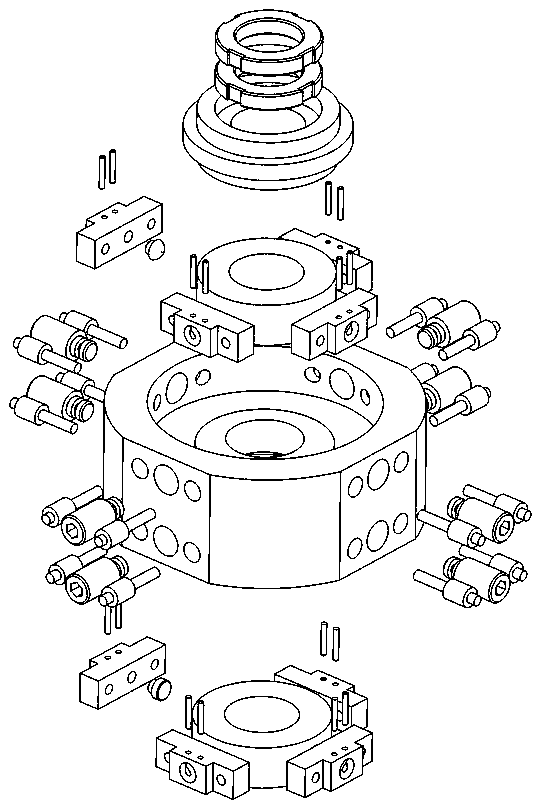 Centering adjustment device and adjustment method