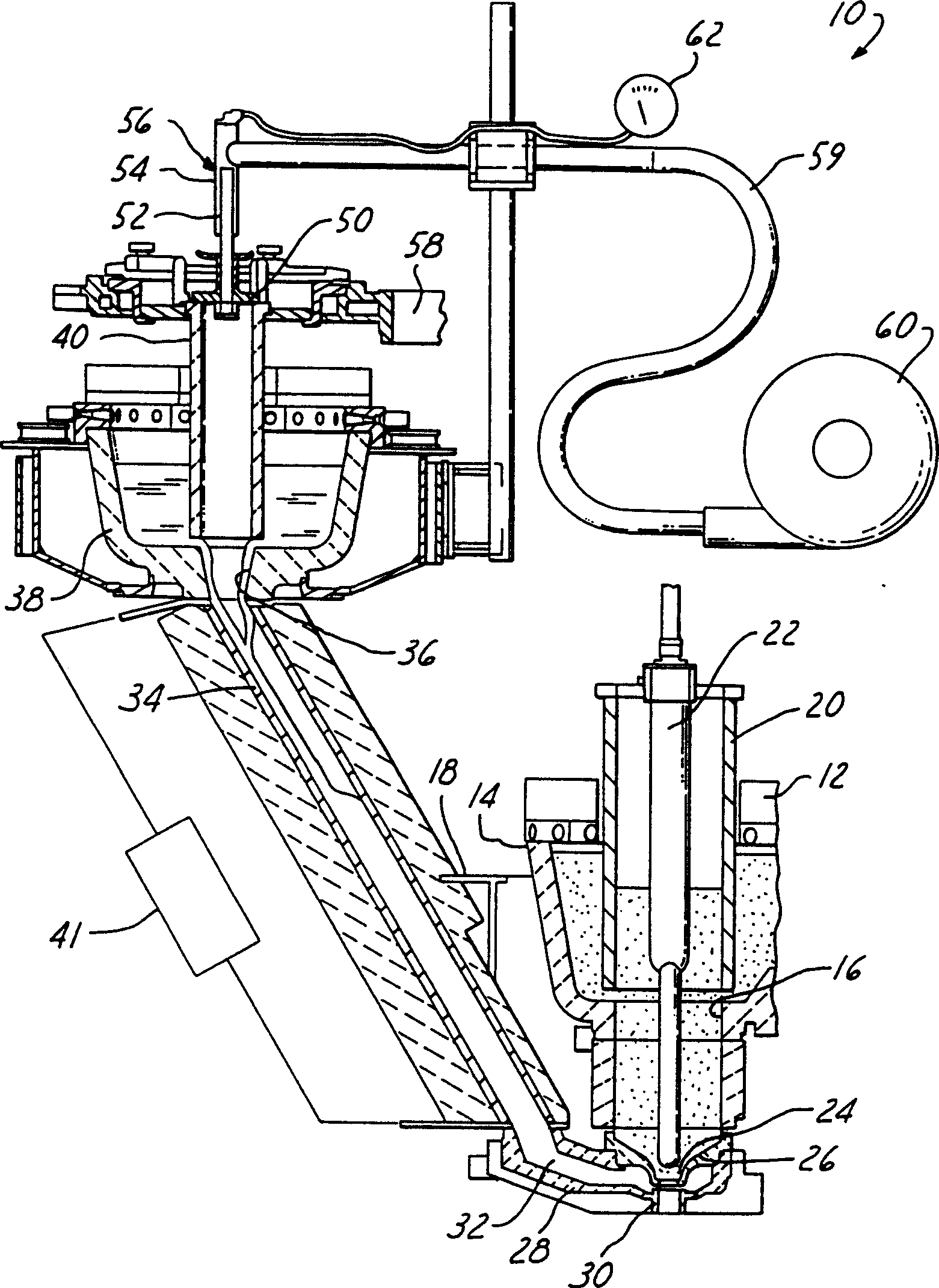 Method and apparatus for delivering cased glass stream