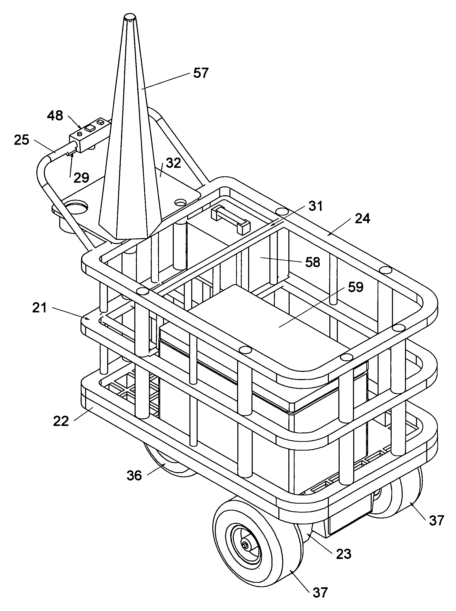 Motorized beach cart