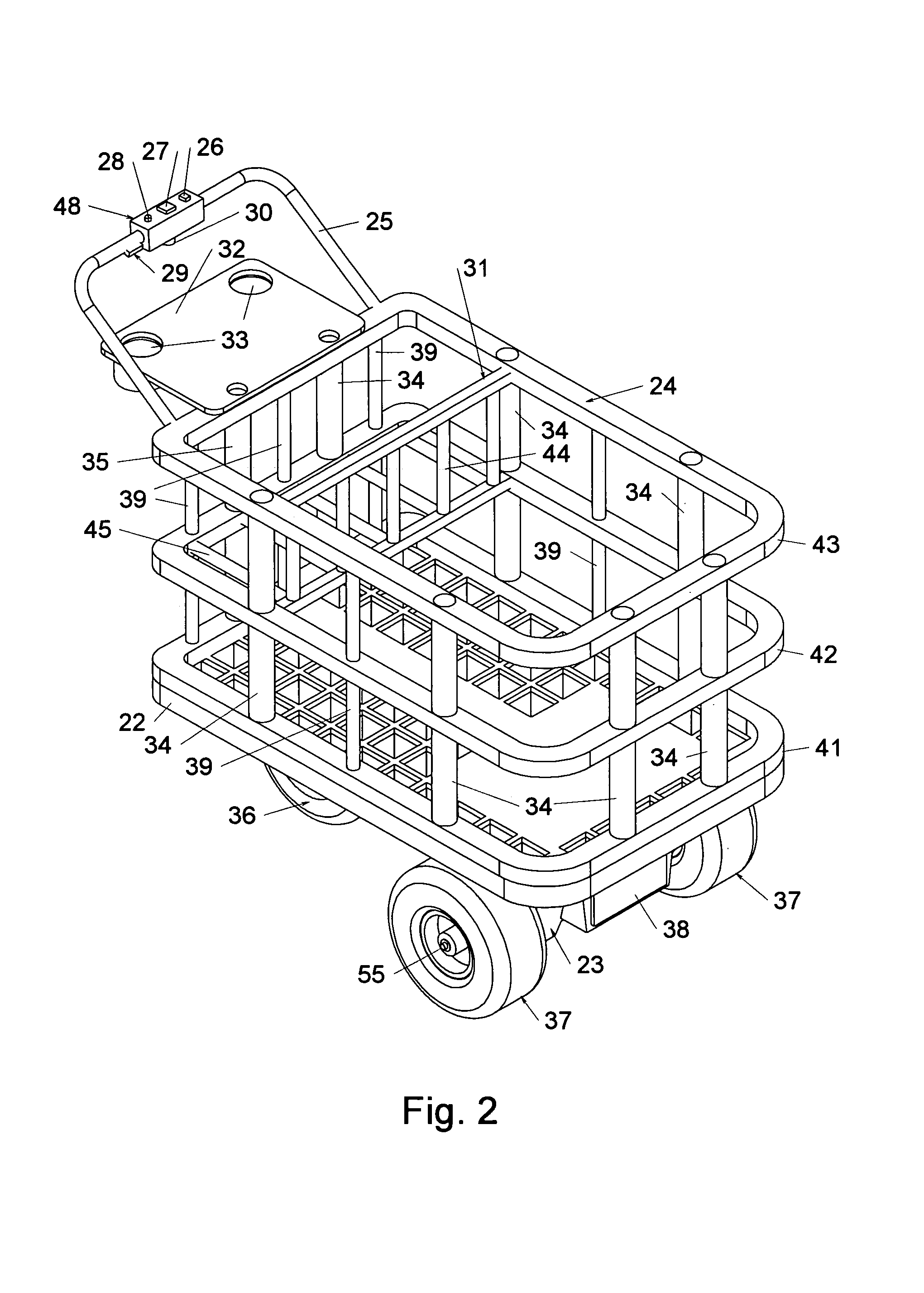 Motorized beach cart