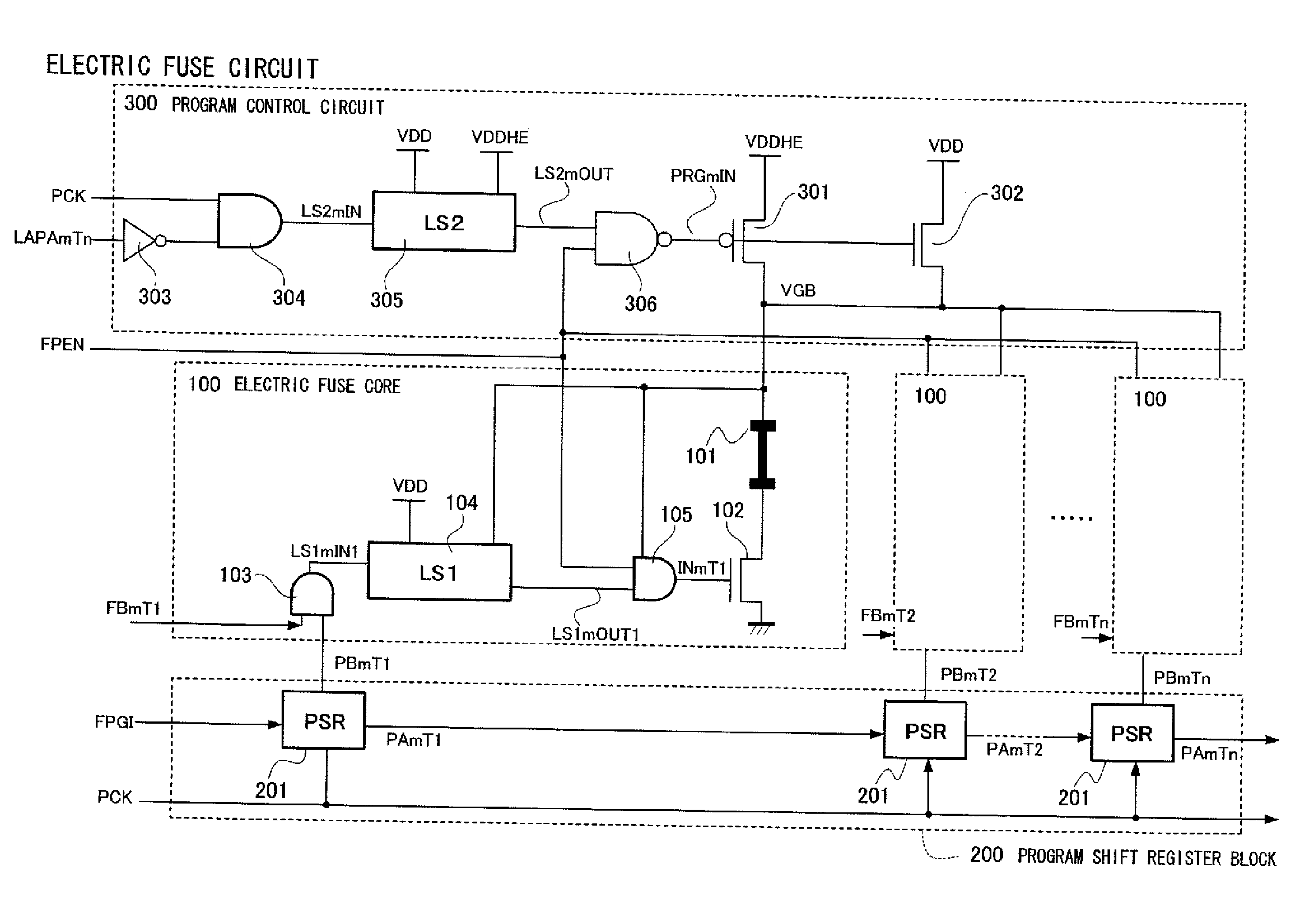 Electric fuse circuit available as one time programable memory