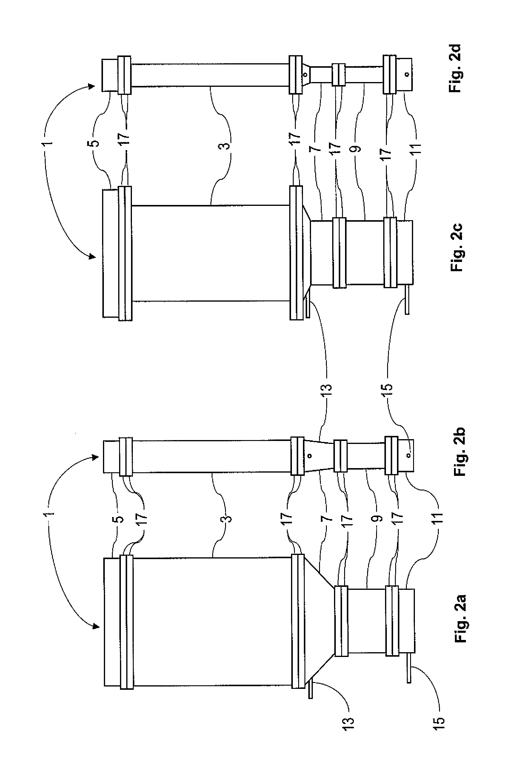 Segmented reactors for capacity and enrichment changes in conversion of uranium hexafluoride to uranium dioxide