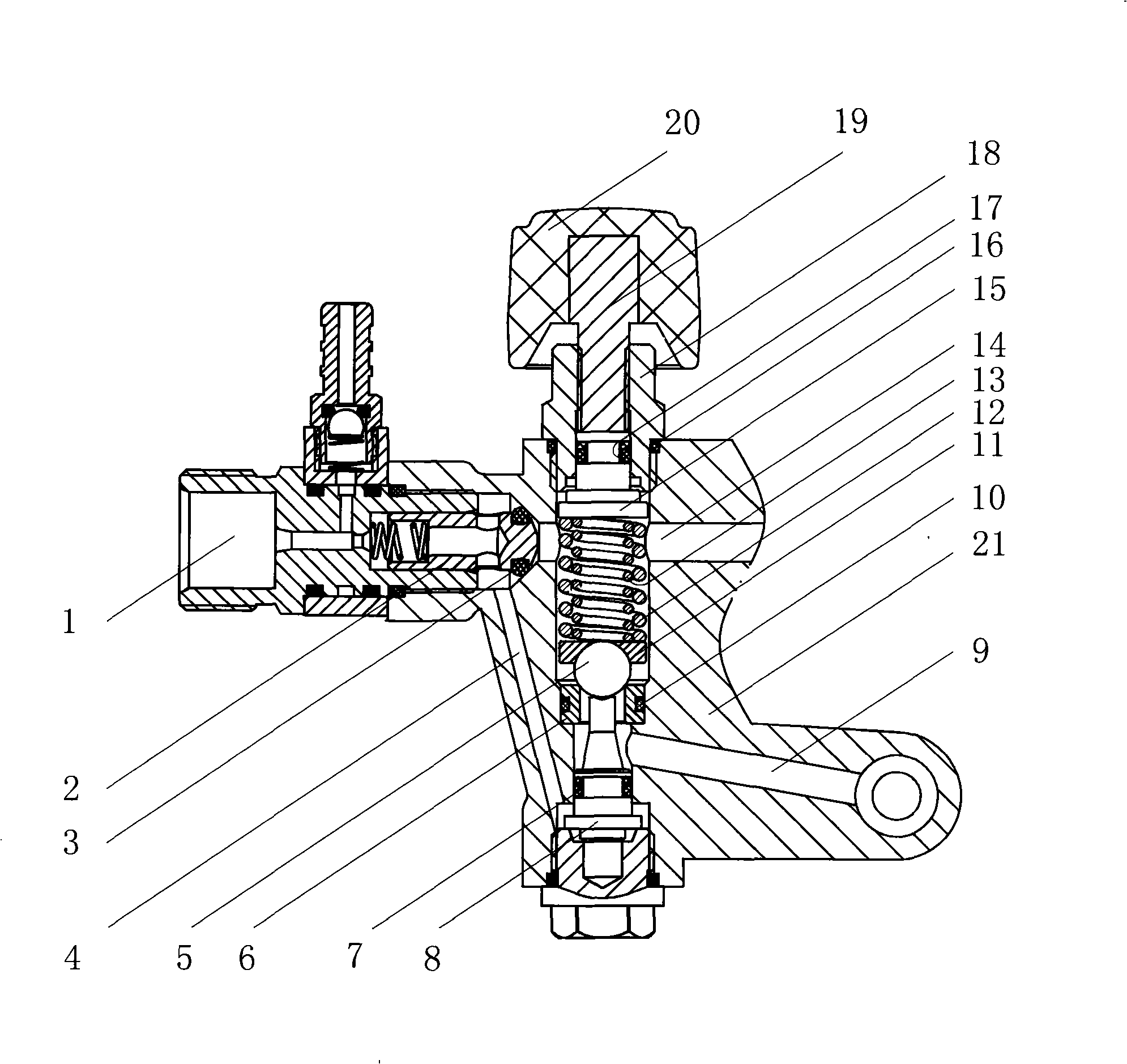 Pressure-regulating device of high-pressure water pump