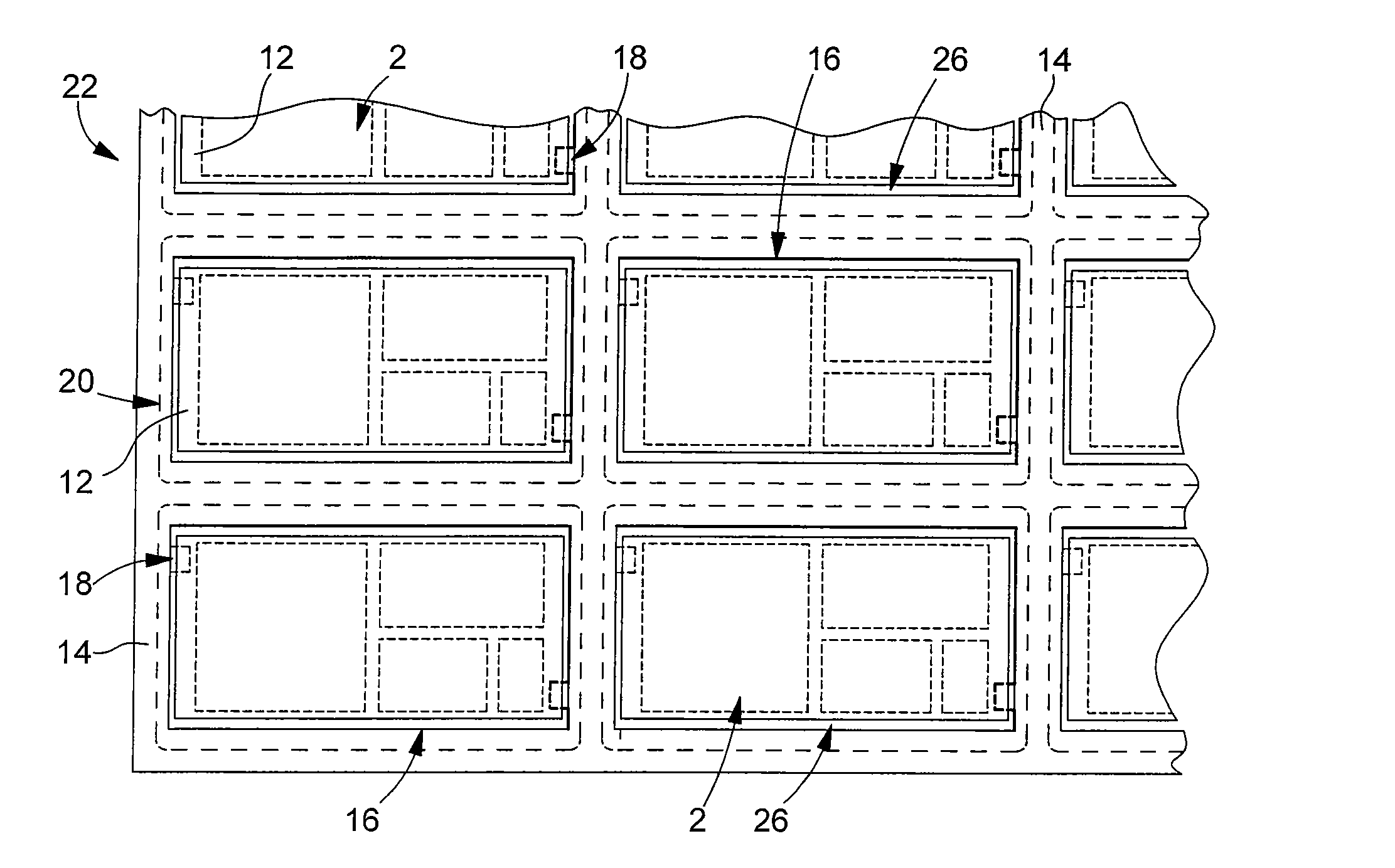 Method of manufacturing cards comprising at least one electronic module, assembly produced during this method and intermediate products