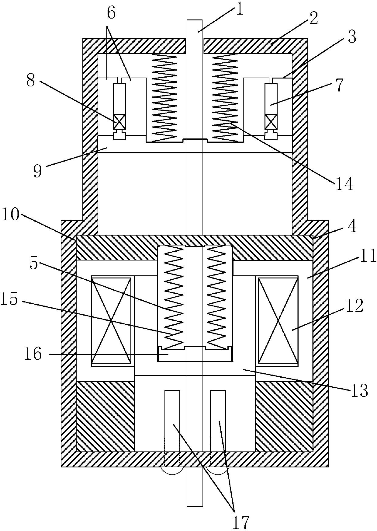 A monostable permanent magnet mechanism for high voltage circuit breaker with combined opening spring