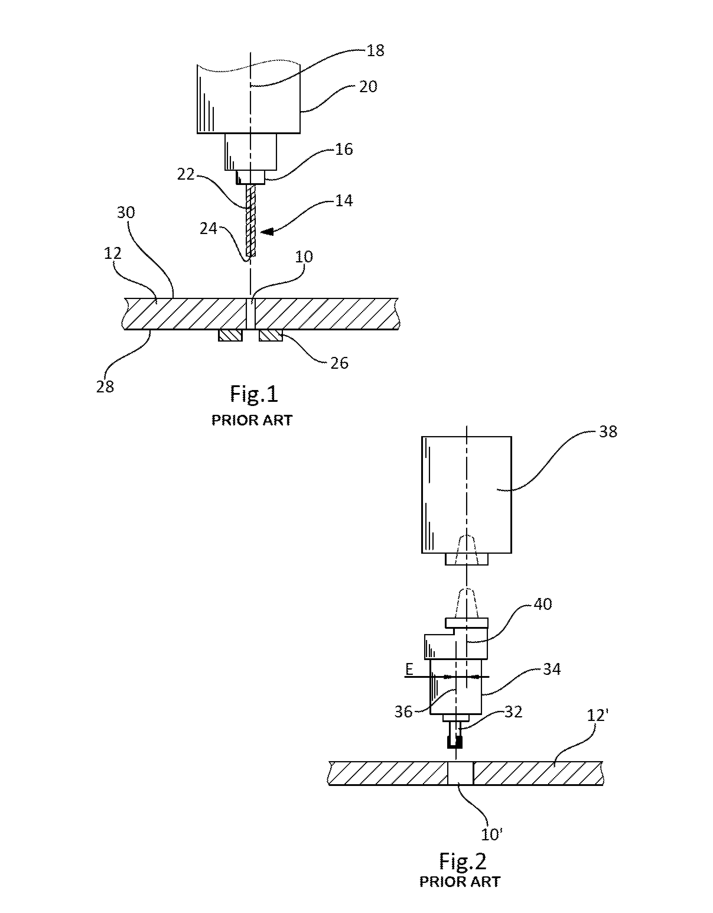 Method For Machining A Through-Hole In A Component And Machining Device For Implementing The Said Method