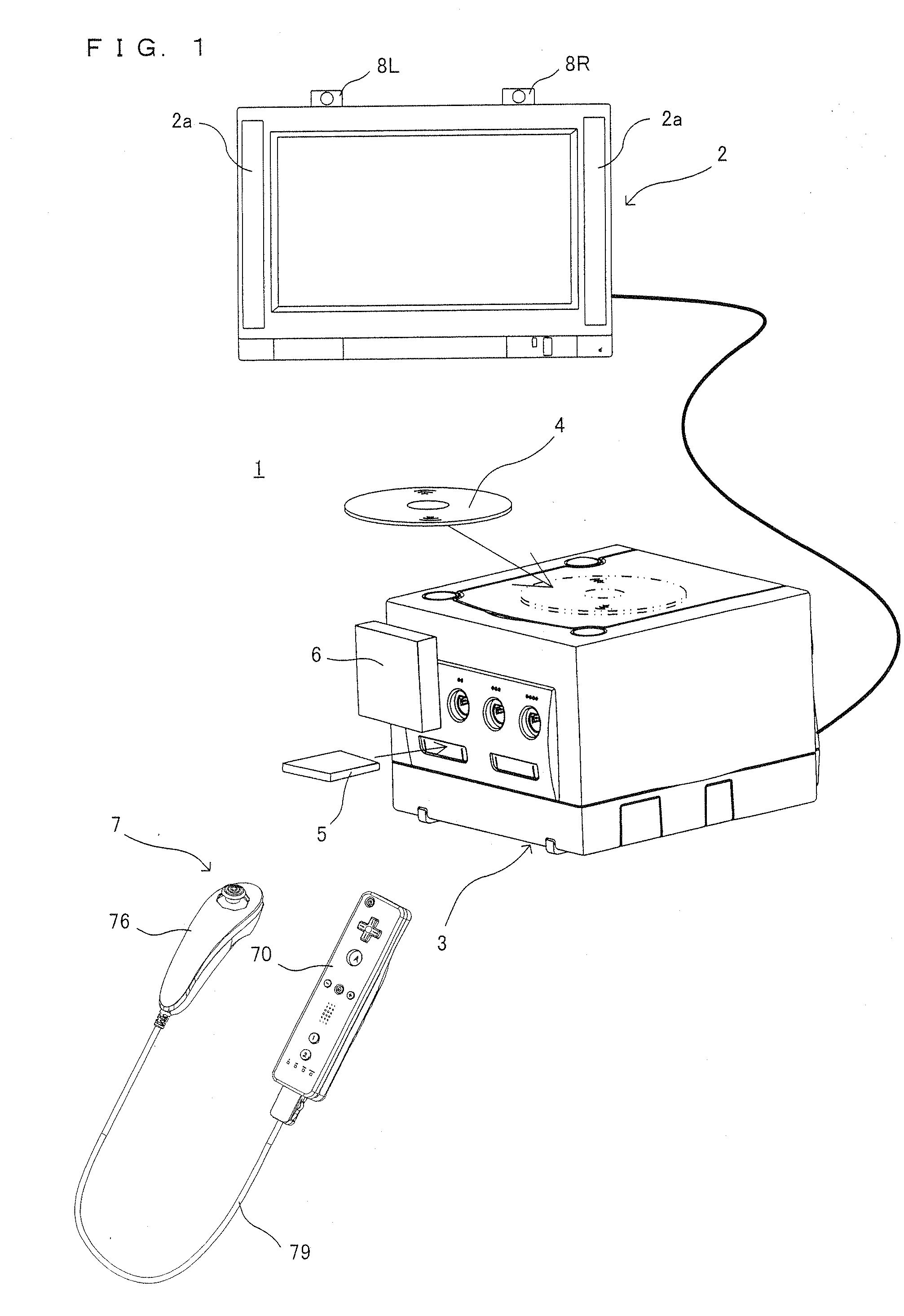 Video game using dual motion sensing controllers