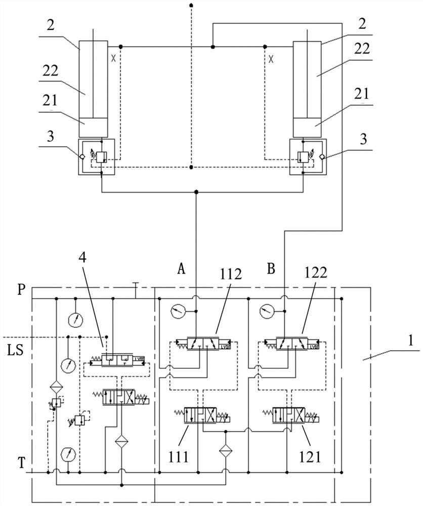 Boom amplitude variation control system, boom amplitude variation control method and high-altitude operation vehicle